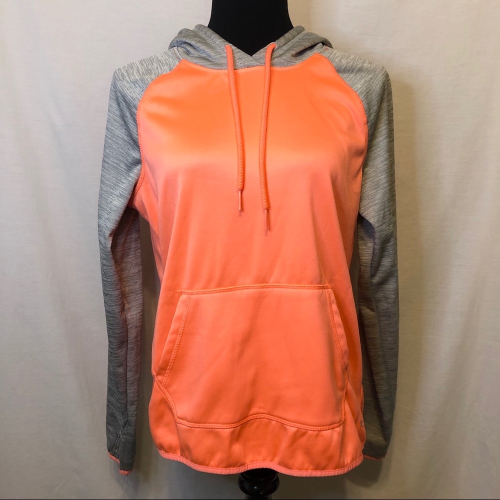 Danskin Now Neon Orange Fleece Running Hoodie - L